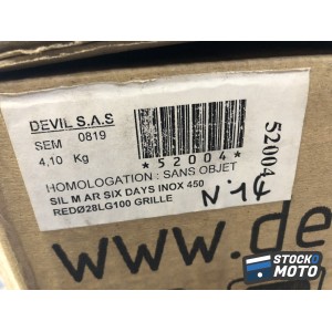 Silencieux échappement DEVIL RACING SIX DAYS INOX 450 52004