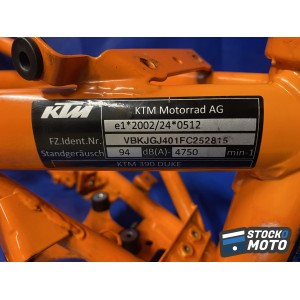 Cadre avec carte grise KTM 390 DUKE de 2013 à 2016.