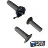 POIGNEE DE GAZ AVEC REGLAGE (VIS DE BRIDAGE) + PAIRE POIGNEE GRIS