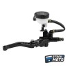 MAITRE CYLINDRE DE FREIN MOTO UNIVERSEL AVANT AVEC BOCAL SEPARE DIAM 45mm ALU CNC NOIR DROIT