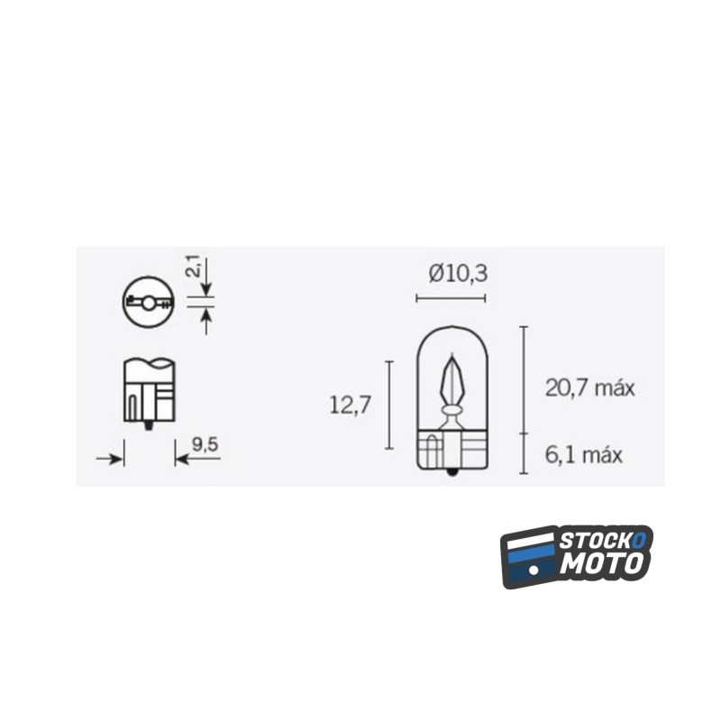 Ampoule TECNIUM T10 12V 3W
