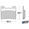 Plaquette de frein - Semi-métal R90 Perftec -