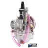 CARBURATEUR TYPE PWK 28 SILVER A BOISSEAU PLAT AVEC POWER JET + STARTER TIRETTE