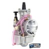 CARBURATEUR TYPE PWK 28 SILVER A BOISSEAU PLAT AVEC POWER JET + STARTER TIRETTE