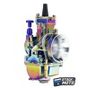 CARBURATEUR TYPE PWK 34 TITANIUM A BOISSEAU PLAT AVEC POWERJET ET STARTER A TIRETTE