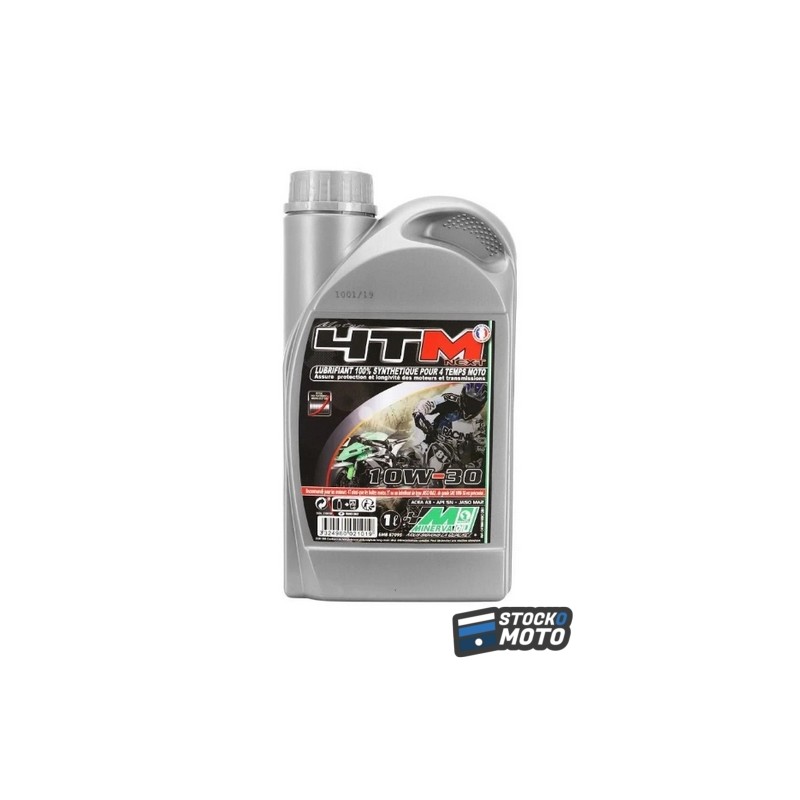 HUILE MOTEUR 4 TEMPS MINERVA MAXISCOOTER/MOTO 4TM SYNTHESE 10W30 (1L)