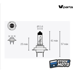 Ampoule V PARTS H7 12V 55W