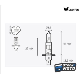 Ampoule V PARTS H1 12V 55W