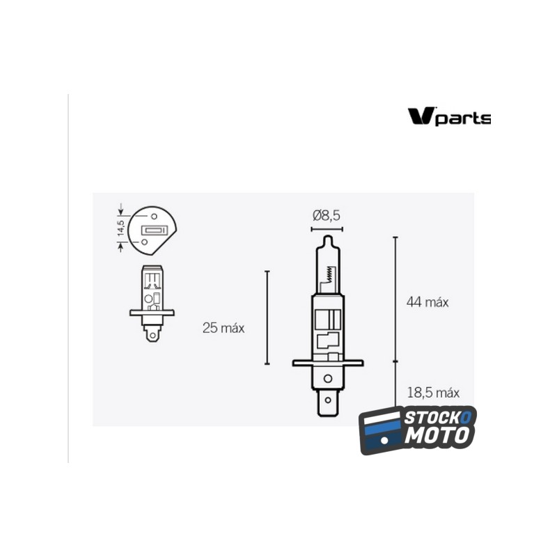 Ampoule V PARTS H1 12V 55W
