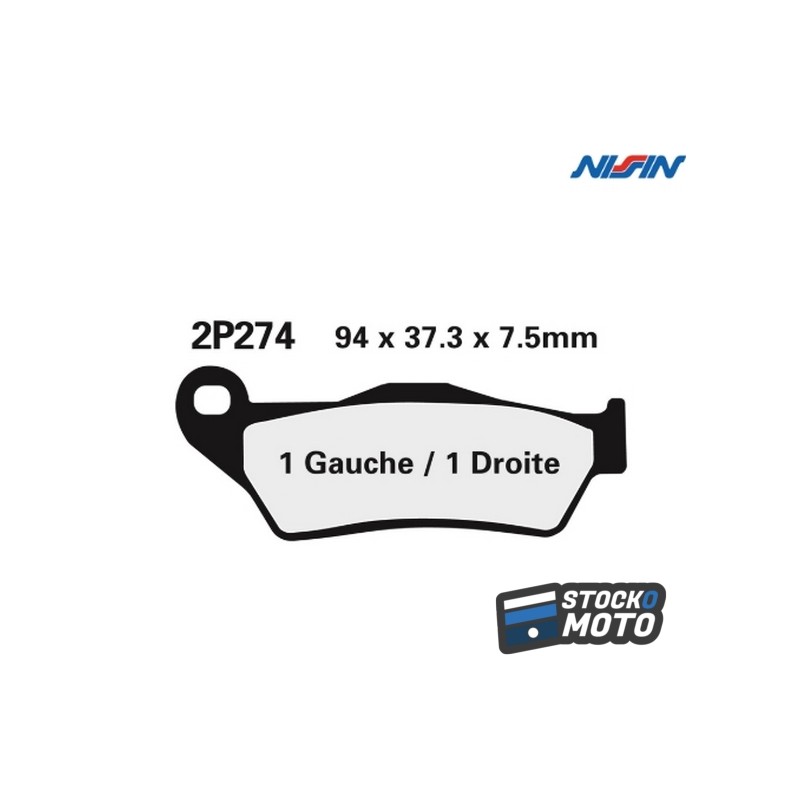 Plaquettes de frein NISSIN route /Off-Road métal fritté - 2P-274ST-MX