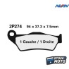 Plaquettes de frein NISSIN route /Off-Road métal fritté - 2P-274ST-MX