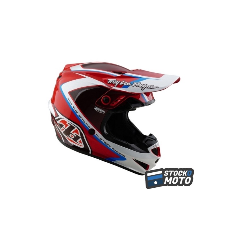 Casque TROY LEE DESIGNS GP Shutter - rouge/blanc