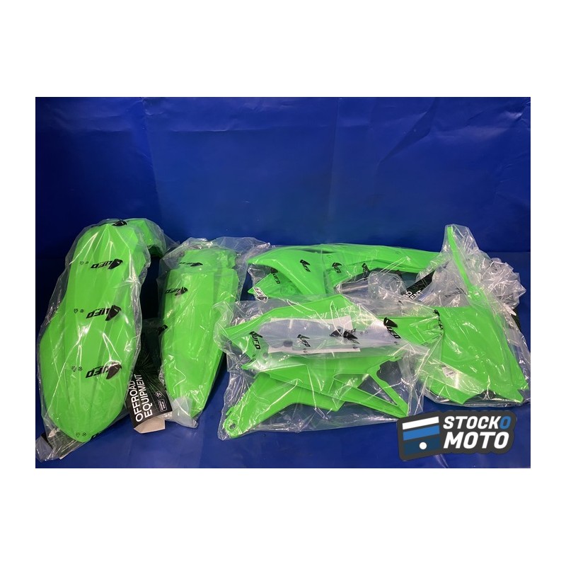 Kit plastique UFO vert fluo Kawasaki KX250F