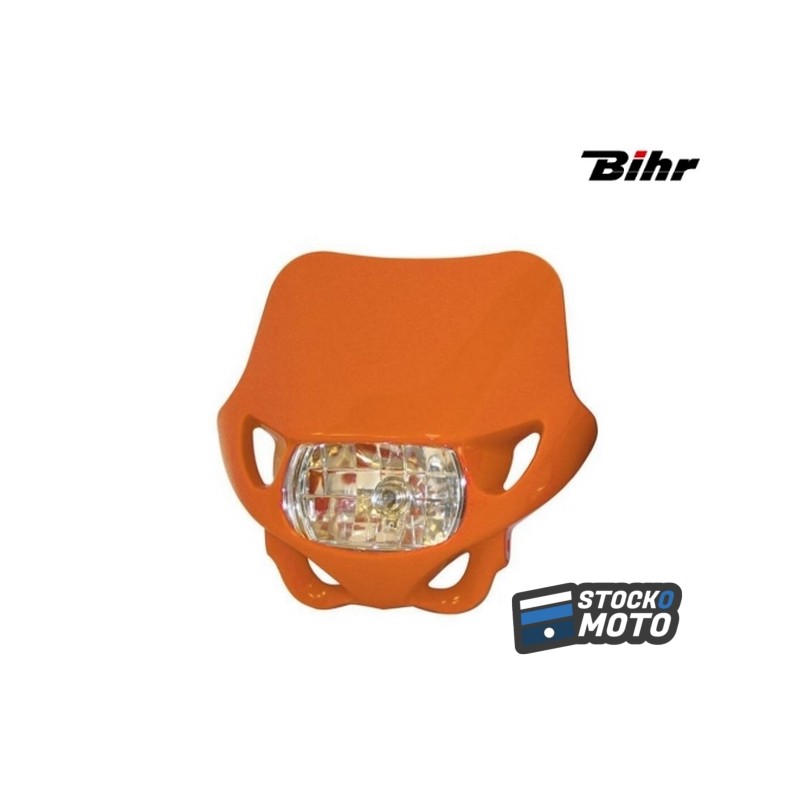 Plaque phare BIHR Enduro orange 12V/35W