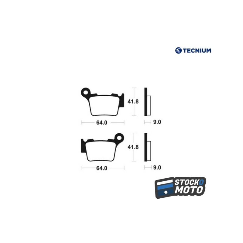 Plaquettes de frein TECNIUM Racing MX/Quad métal fritté - MOR291