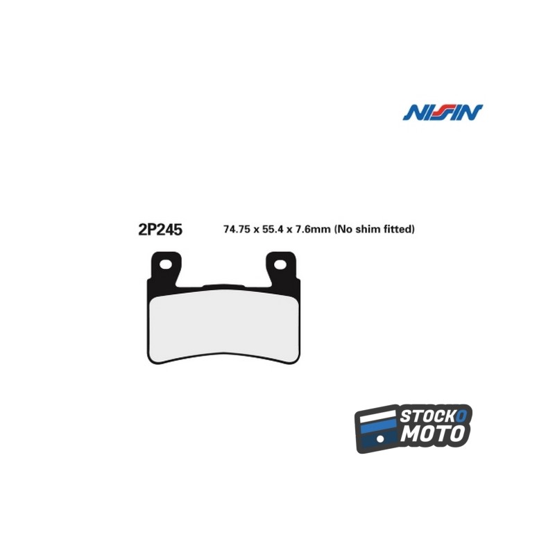 Plaquettes de frein NISSIN route semi-métallique - 2P-245NS