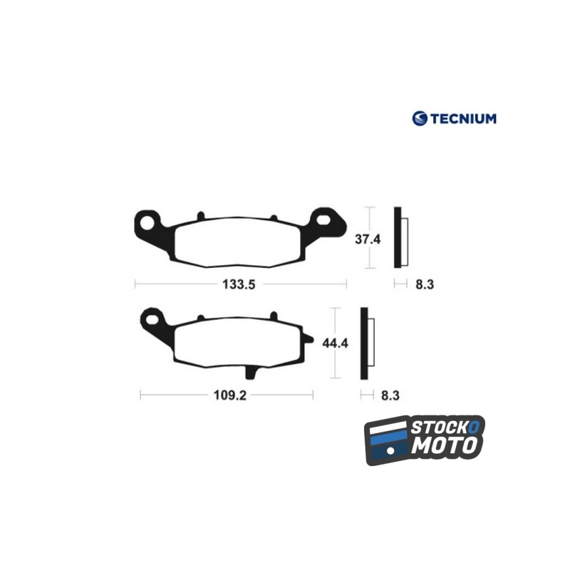 Plaquettes de frein TECNIUM Performance métal fritté - MF205