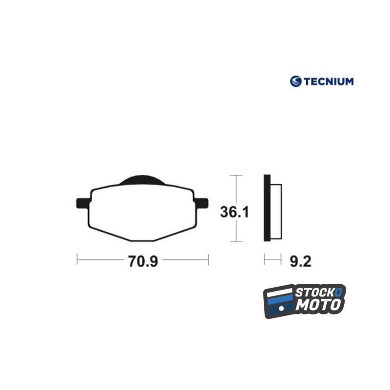Plaquettes de frein TECNIUM MX/Quad métal fritté - MO75