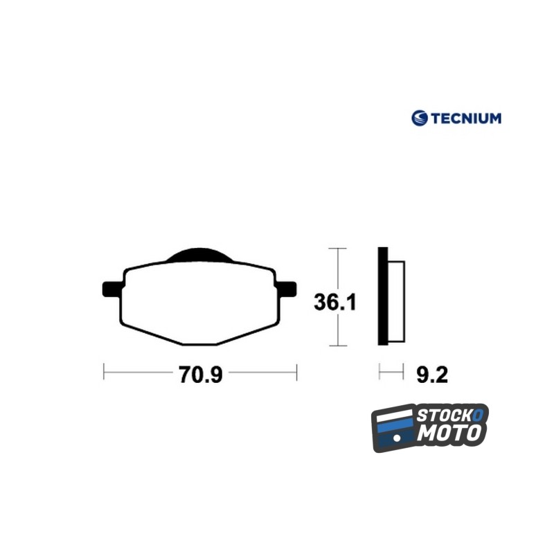 Plaquettes de frein TECNIUM Scooter organique - ME75