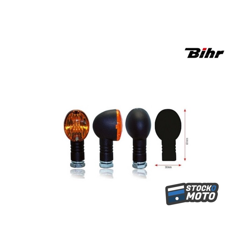 Clignotants BIHR Basic noir universel X2