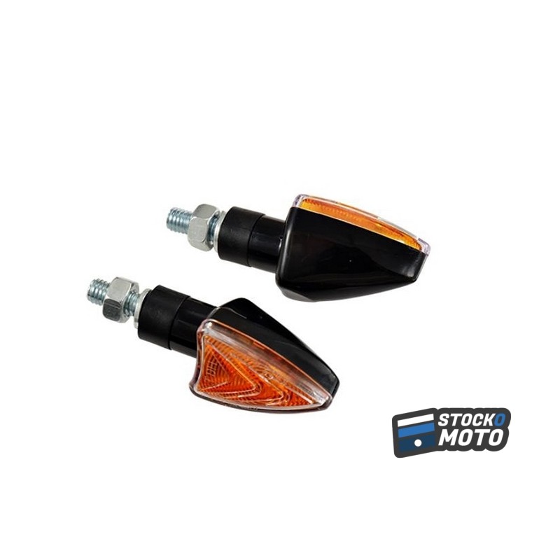 CLIGNOTANT TUN'R MINI TRIANGLE NOIR / TRANSPARENT A AMPOULE (PR) HOMOLOGUE CE