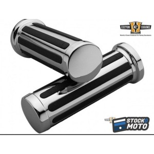 Ribbed Grips Chrome 1"...