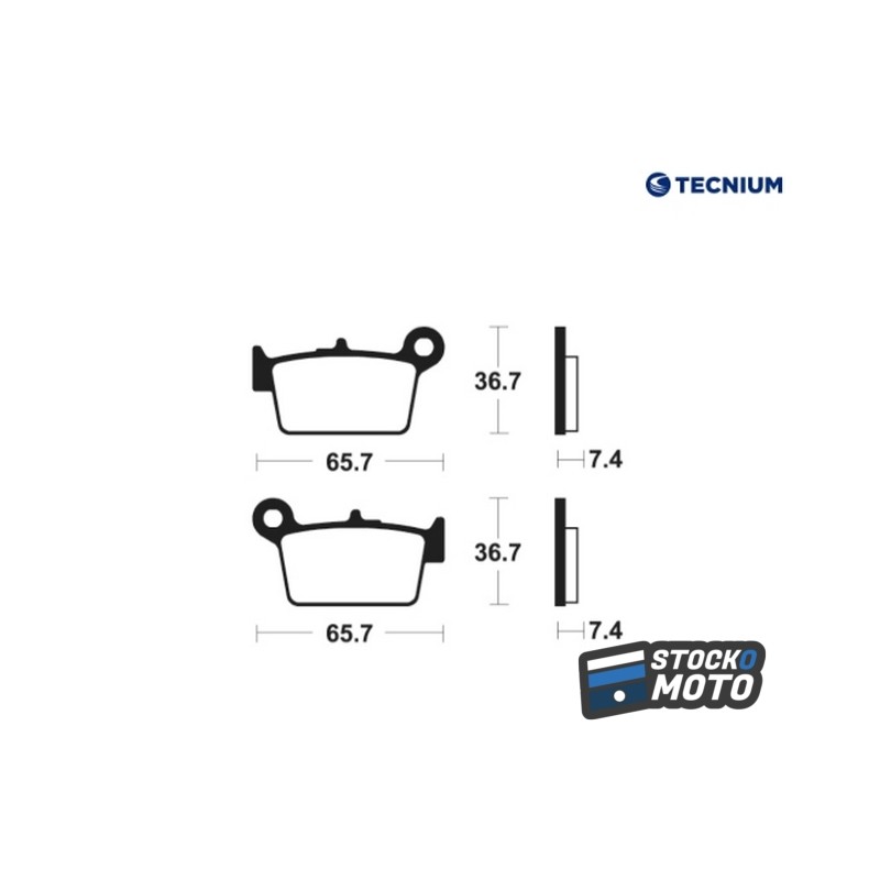 Plaquettes de frein TECNIUM Scooter organique - ME361