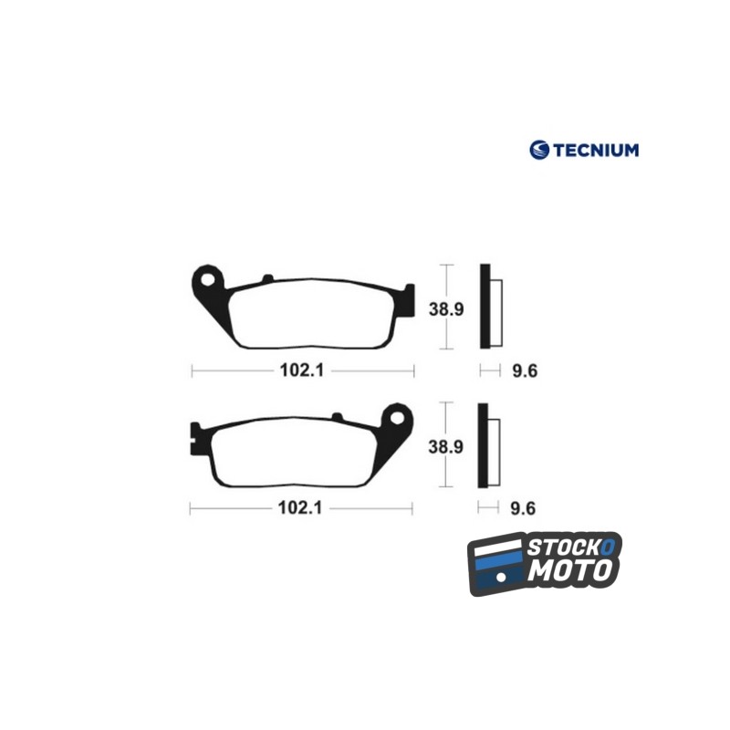 Plaquettes de frein TECNIUM Performance métal fritté - MF200