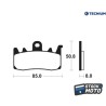 Plaquettes de frein TECNIUM Performance métal fritté - MF400