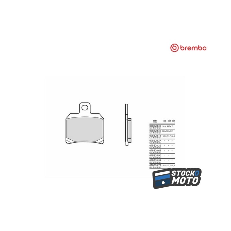 Plaquettes de frein BREMBO métal fritté - 07BB2065