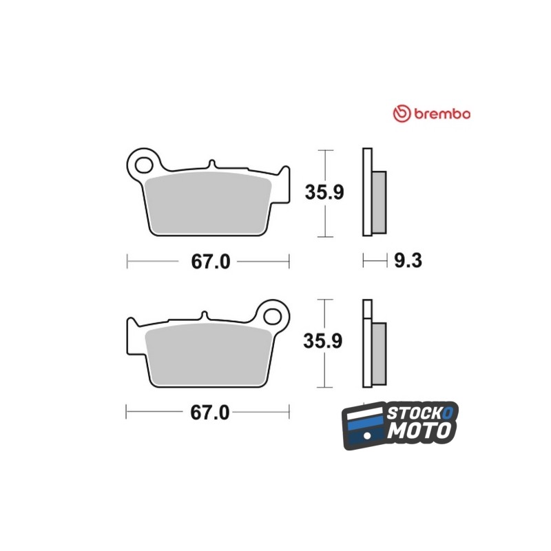 Plaquettes de frein BREMBO Off-Road métal fritté - 07YA41SD
