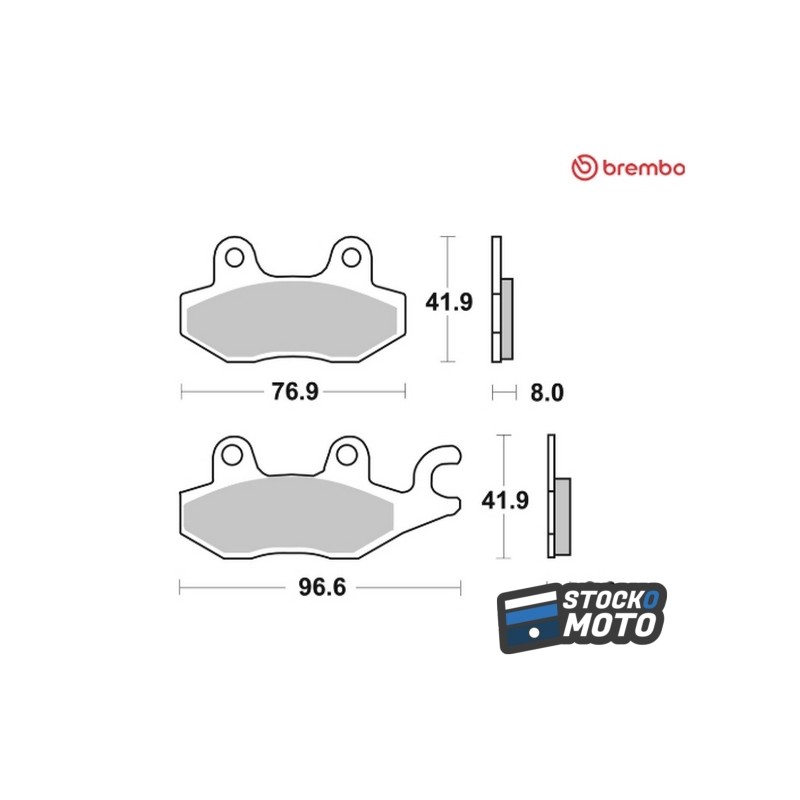 Plaquettes de frein BREMBO route métal fritté - 07YA22SA