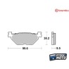 Plaquettes de frein BREMBO route métal fritté - 07YA39SP