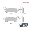 Plaquettes de frein BREMBO route métal fritté - 07HO57SA