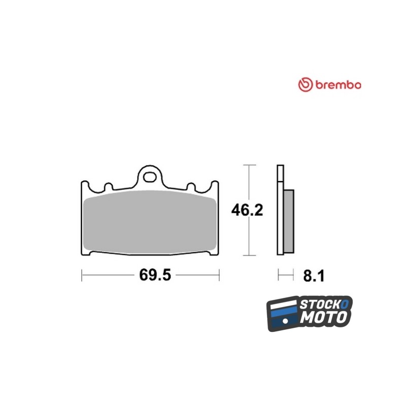 Plaquettes de frein BREMBO route métal fritté - 07KA13LA