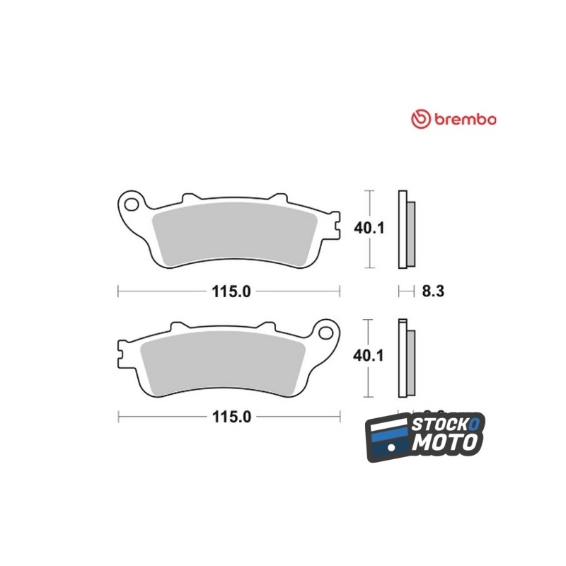 Plaquettes de frein BREMBO route métal fritté - 07HO42LA