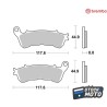 Plaquettes de frein BREMBO route métal fritté - 07HO57LA