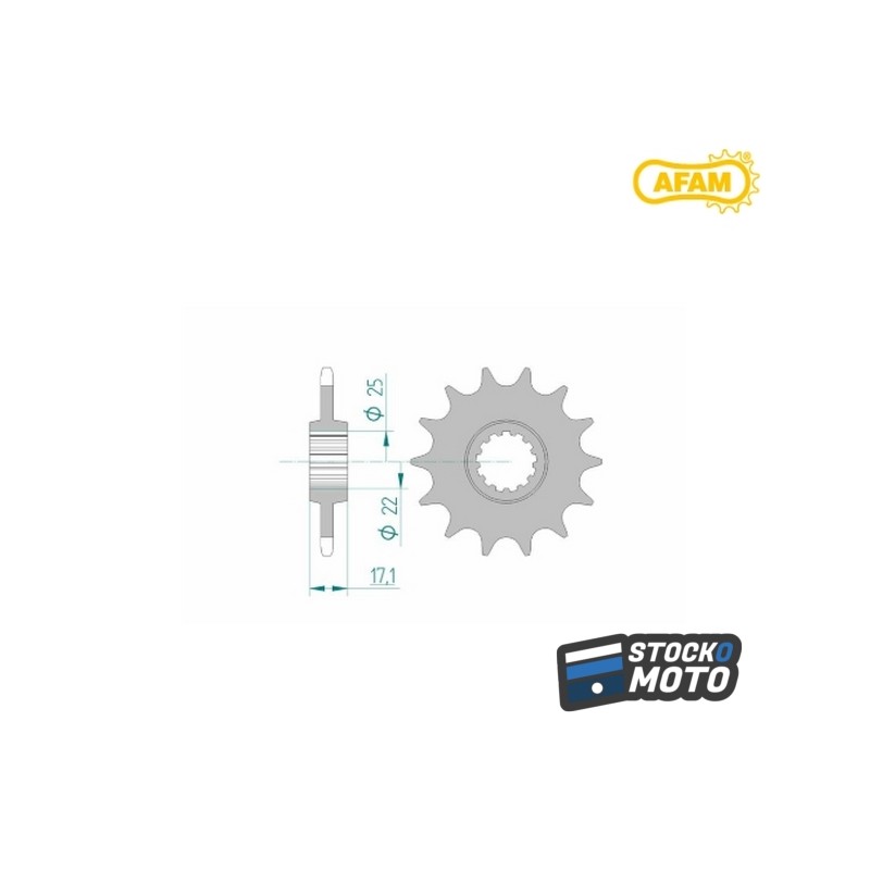 Pignon AFAM acier standard - 520