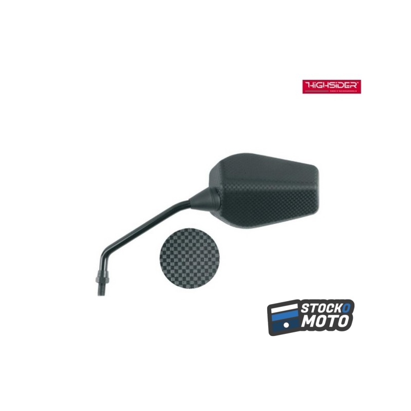 Rétroviseur HIGHSIDER smart gauche type origine - carbone Derbi Senda