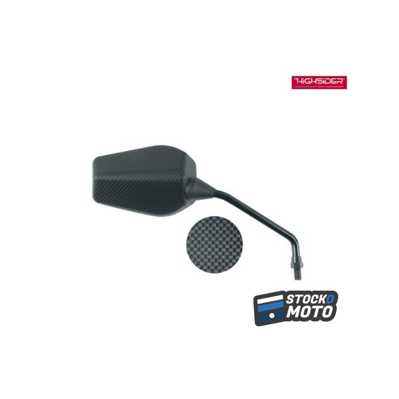 Rétroviseur HIGHSIDER smart droit type origine - carbone Derbi Senda