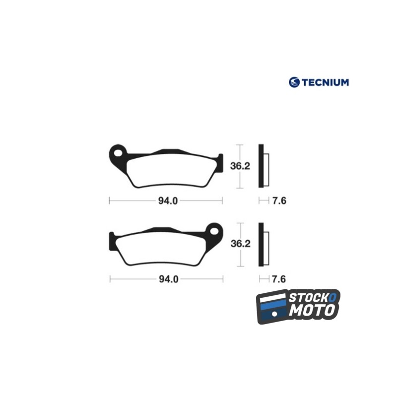 Plaquettes de frein TECNIUM Racing MX/Quad métal fritté - MOR171