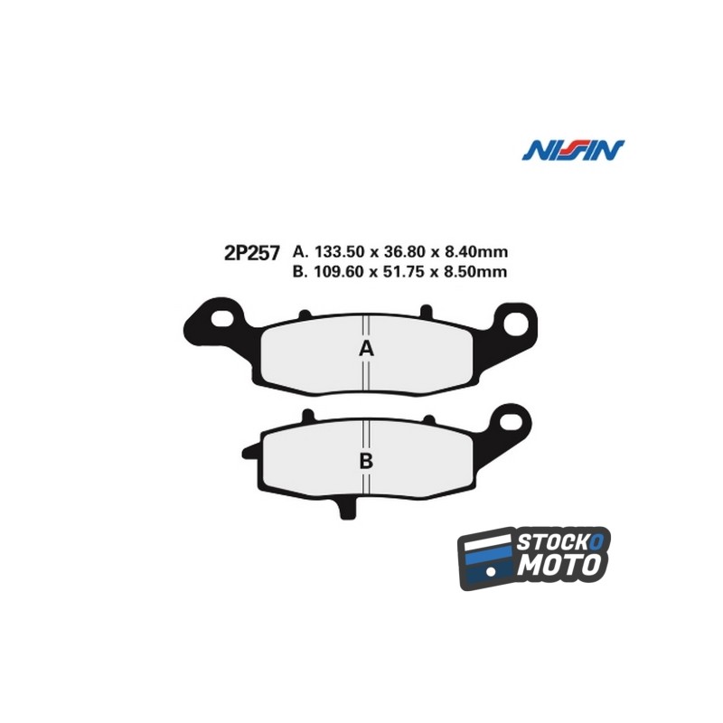 Plaquettes de frein NISSIN route semi-métallique - 2P-257NS