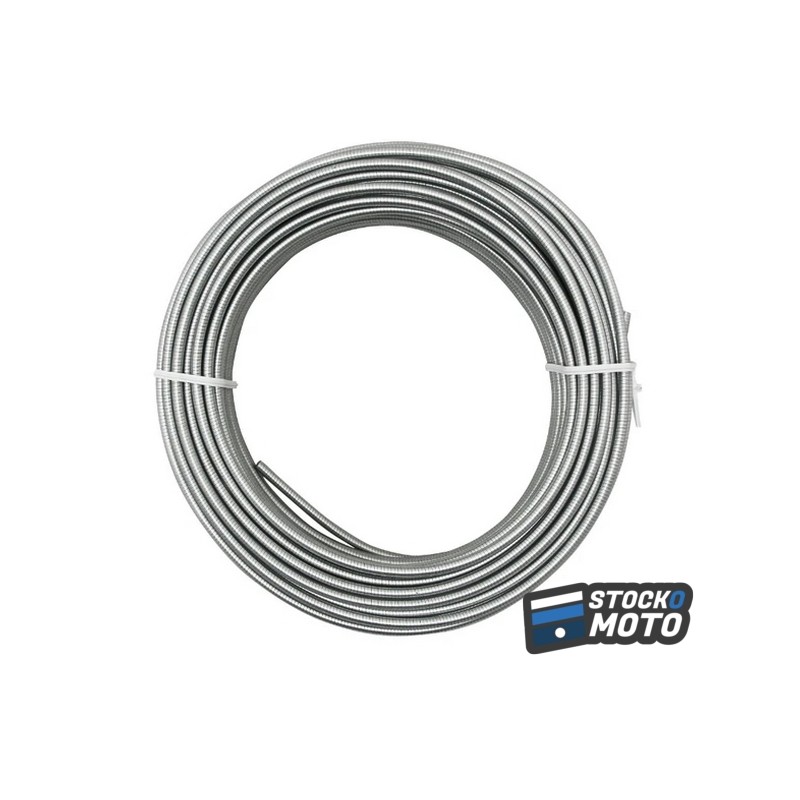 GAINE REPLAY DIAM 5MM FIL PLAT ARGENT/CHROME longueur 1 mètre