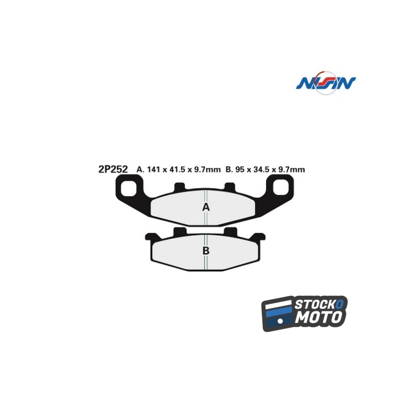 Plaquettes de frein NISSIN route semi-métallique - 2P-252NS