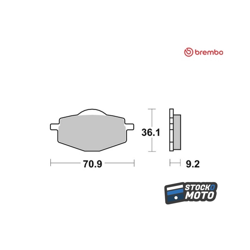 Plaquettes de frein BREMBO route carbone céramique - 07YA1407 YAMAHA	DT 125 LC