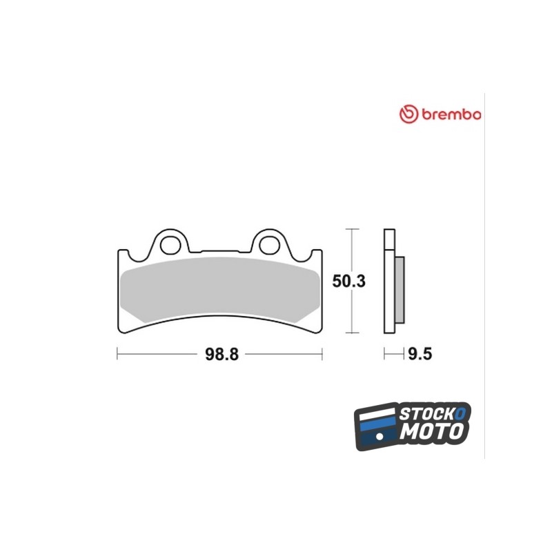 Plaquettes de frein BREMBO route métal fritté - 07YA32SA YAMAHA YZF 750 R 1993 à 1996