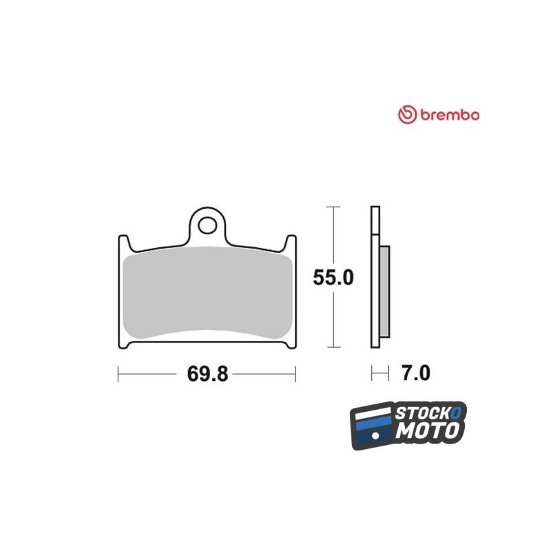 Plaquettes de frein BREMBO route métal fritté - 07SU22SA SUZUKI	GSF 1200 BANDIT 1996 à 2000.