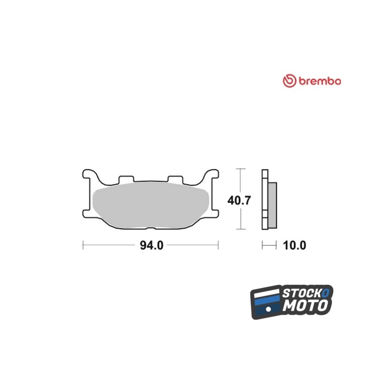 Plaquettes de frein BREMBO route carbone céramique - 07YA3408 YAMAHA	XV 125 VIRAGO (5AJ)