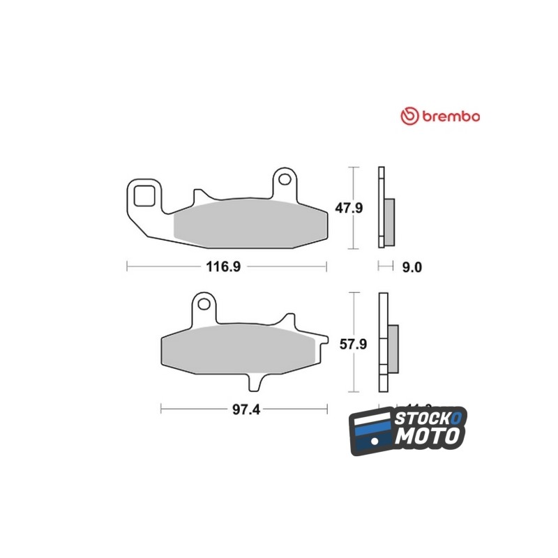 Plaquettes de frein BREMBO route carbone céramique - 07SU1509