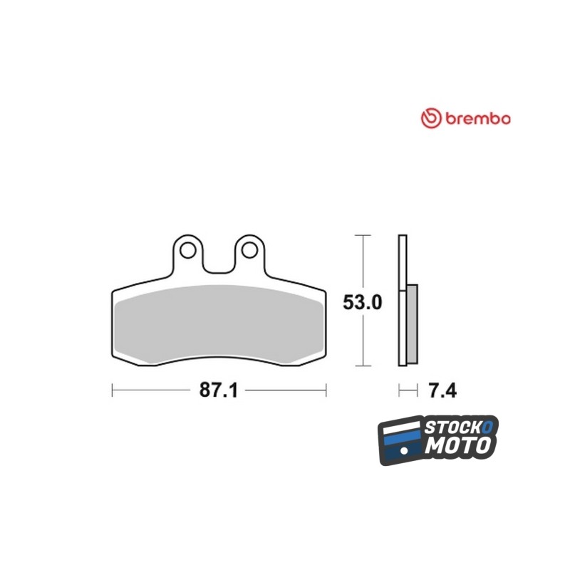 Plaquettes de frein BREMBO route carbone céramique - 07GR2106 APRILIA	PEGASO 650 de 1992 à 1995